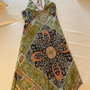 Silk Multi print silk summer dress